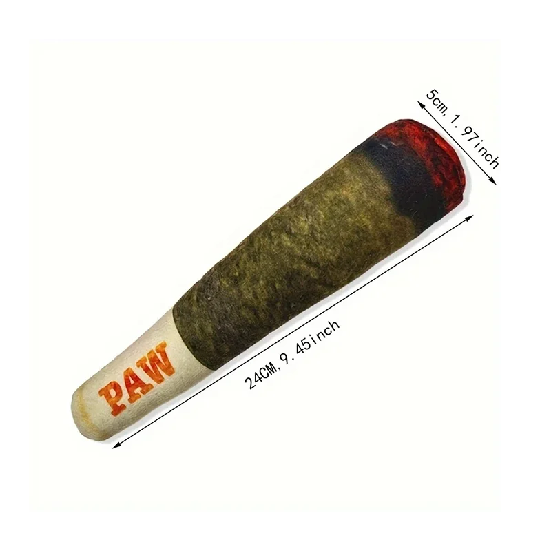 Jouet Cigare Peluche Couineur pour Chien – Cadeau Original & Amusant