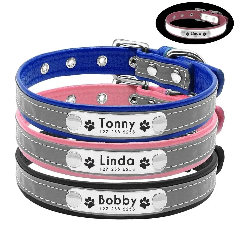 Collier Personnalisé Réfléchissant – Chien & Chat