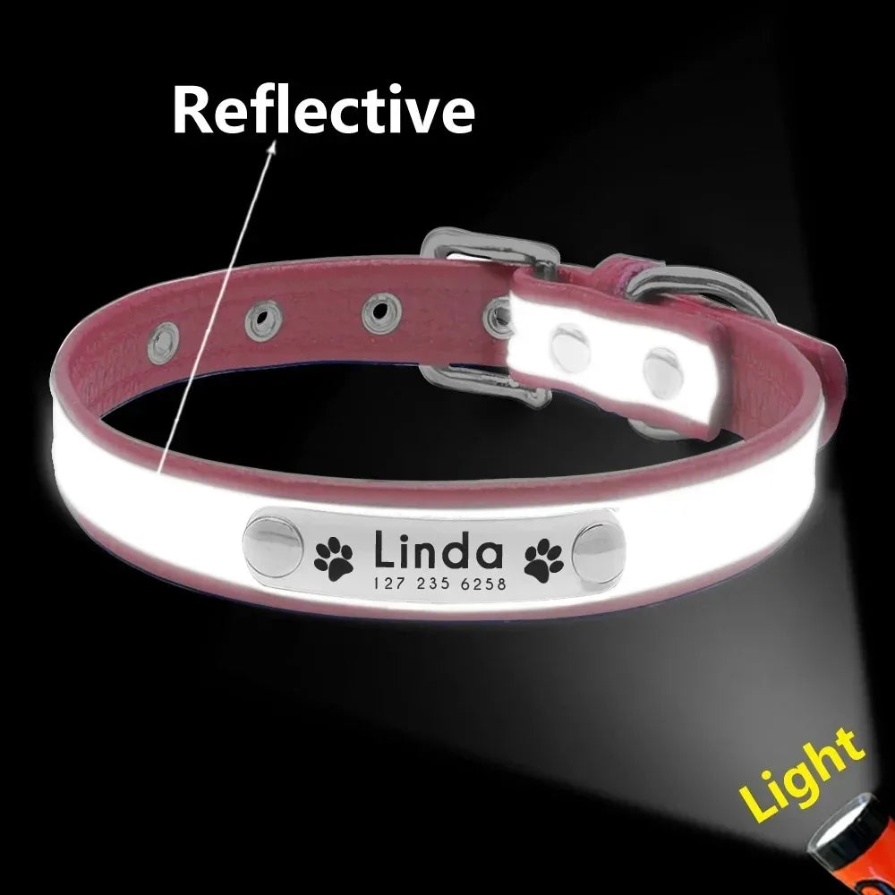 Collier Personnalisé Réfléchissant – Chien & Chat